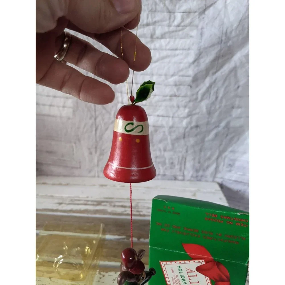 Allegro‎ Christmas bell wooden ornament Russ